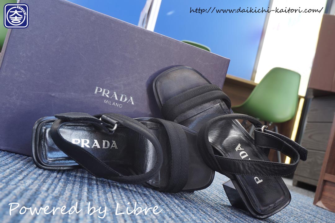 プラダ　サンダル　ヒール　ミュール　PRADA