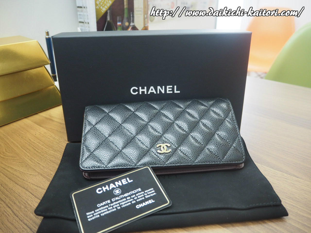 シャネル CHANEL マトラッセ キャビアスキン 財布 ブランド 買取 浜松市