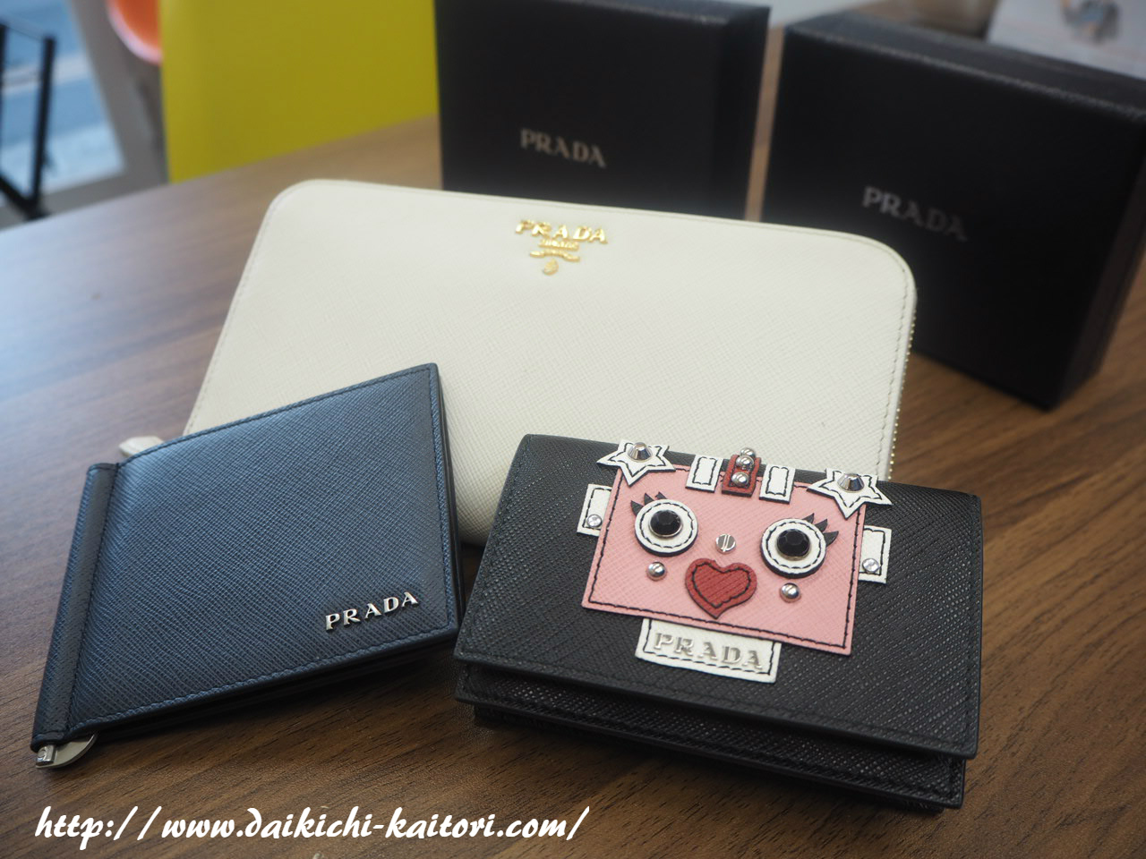 PRADA プラダ 長財布 名刺入れ カードケース マネークリップ ロボット ブランド 買取 浜松市