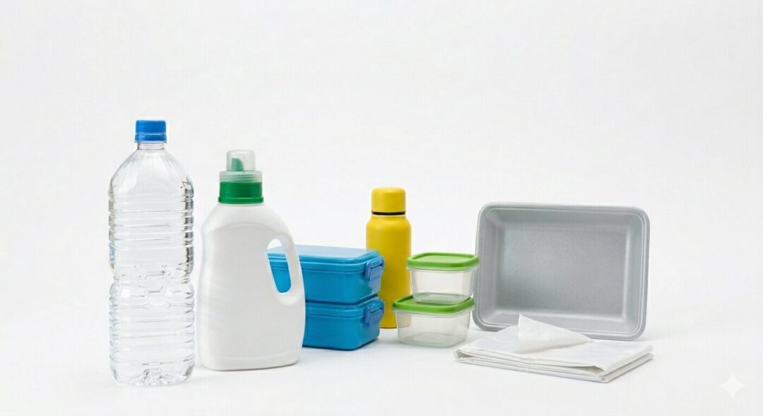 ナフサを原料にしたプラスチック製品